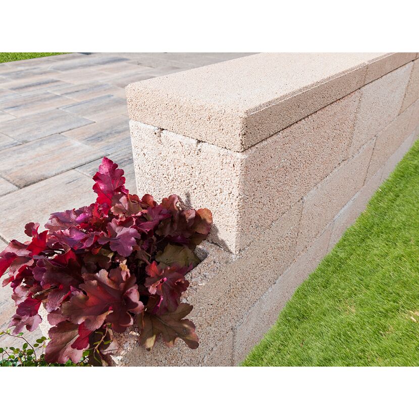 T-Wall Trend Eco Ab.45x22,5x5 sandstein mit Bepflanzung