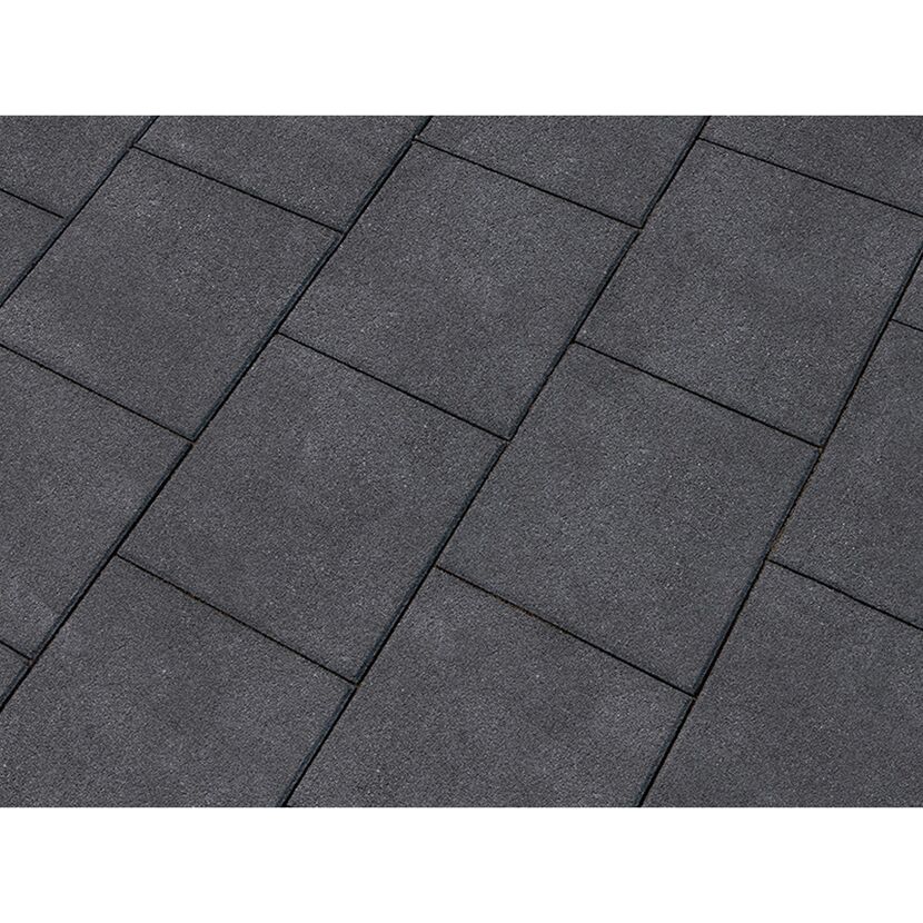 Anthrazitfarbene quadratische Betonplatten