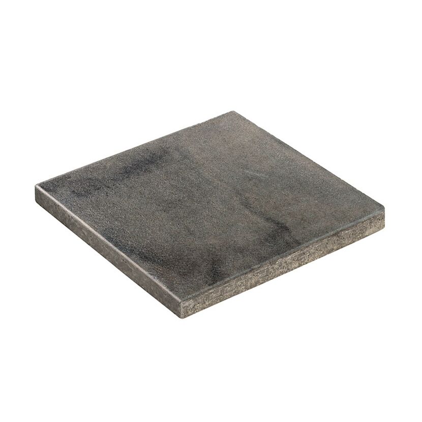 Terrassenplatte 'T-Court Protect' Beton grauschwarz 40 x 40 x 4 cm