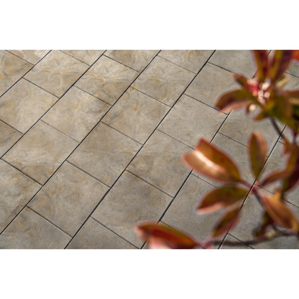 Terrassenplatte 'T-Court Protect' Beton muschelkalkfarben 40 x 60 x 4 cm