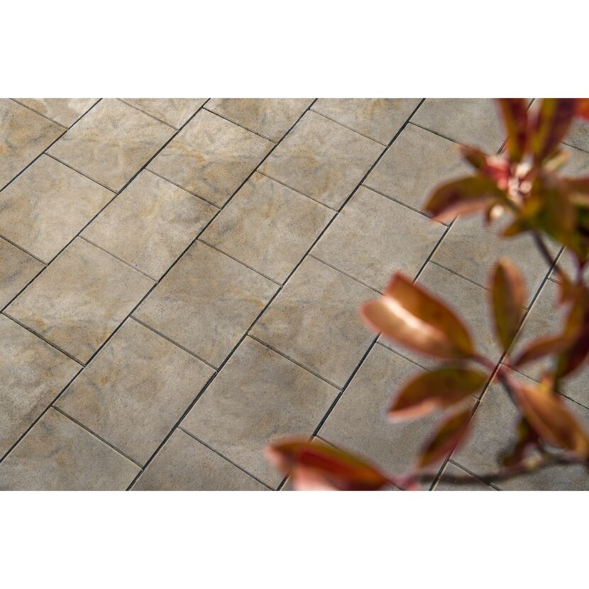 Terrassenplatte 'T-Court Protect' Beton muschelkalkfarben 40 x 60 x 4 cm