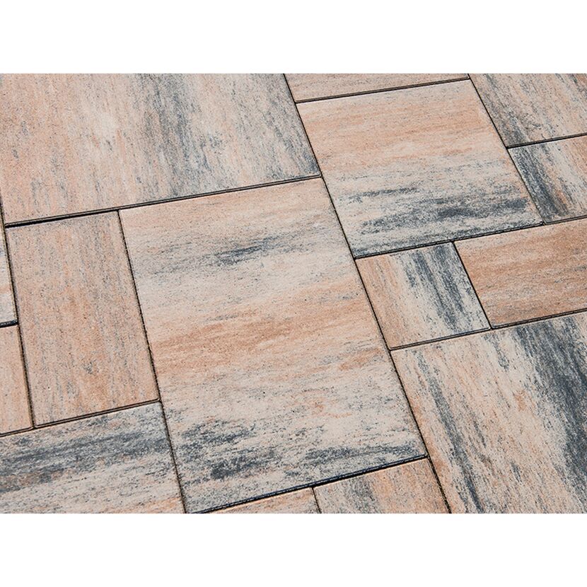 Beige-graue Terrassenplatten T-Court Multi