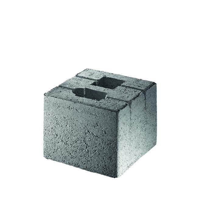 Diephaus ZaunpfostenFundamentstein grau 20 x 20 x 17 cm