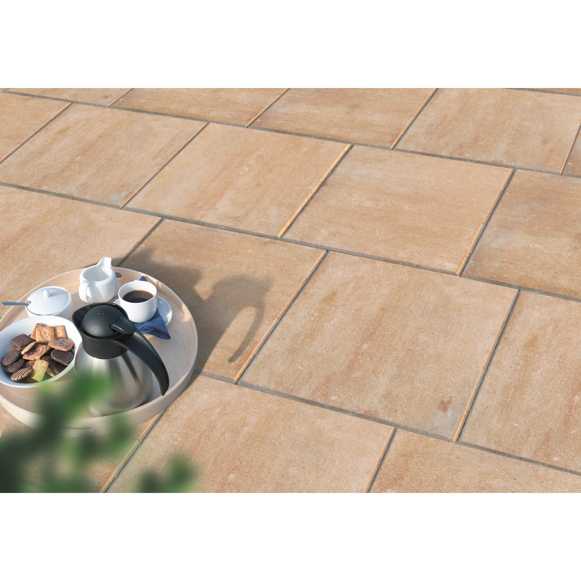 Diephaus Terrassenplatte 'T-Court Solid' 400 X 40 X 400 Mm Terrakottafarben