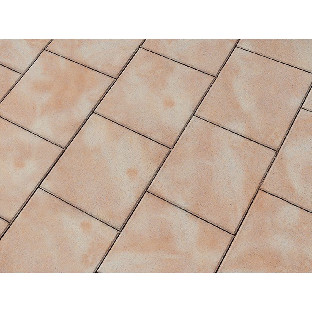 Terrassenplatte 'T-Court Protect' Beton terrakottafarben 40 x 40 x 4 cm