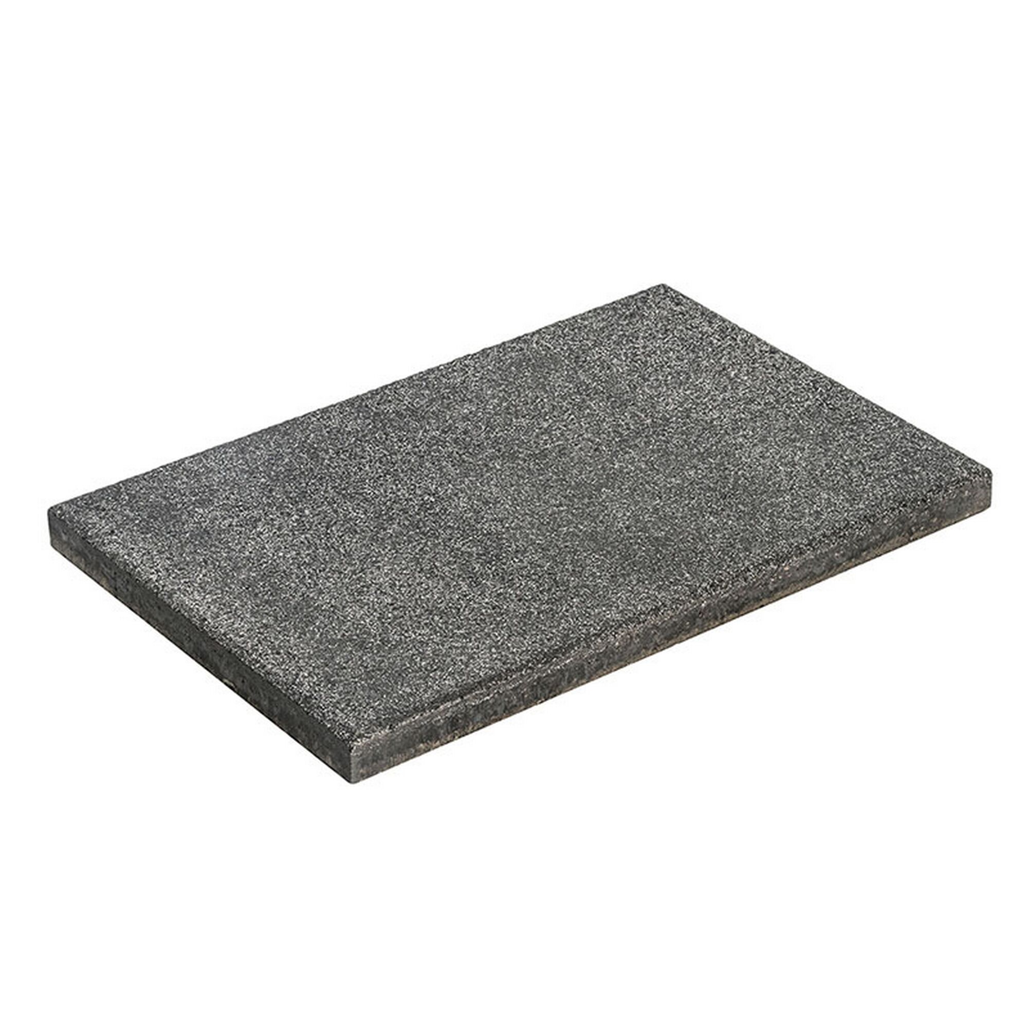 Graue Gehwegplatte T-Court Classic Basalt