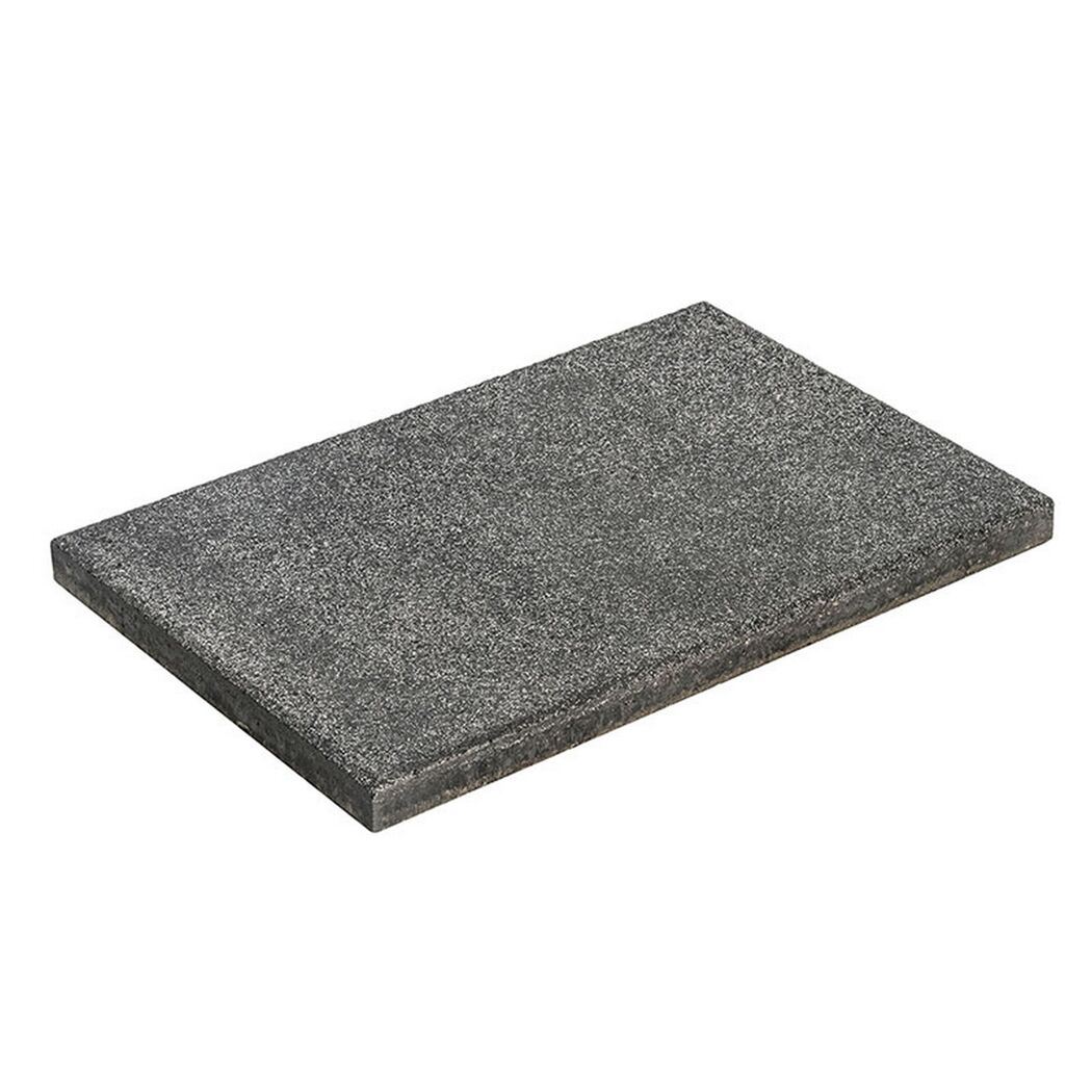 Graue Gehwegplatte T-Court Classic Basalt