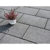 Graue Terrassenplatten mit Topfpflanze