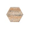Sechseckige Terrassenplatte in Beige und Grau