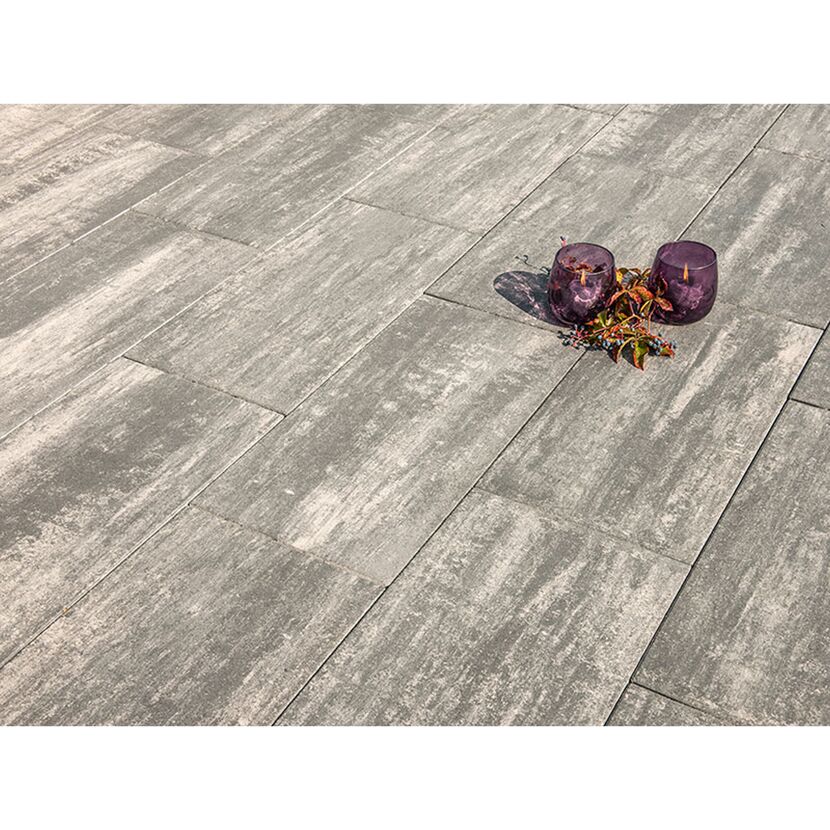 Graue Terrassenplatten T-Court Long XL