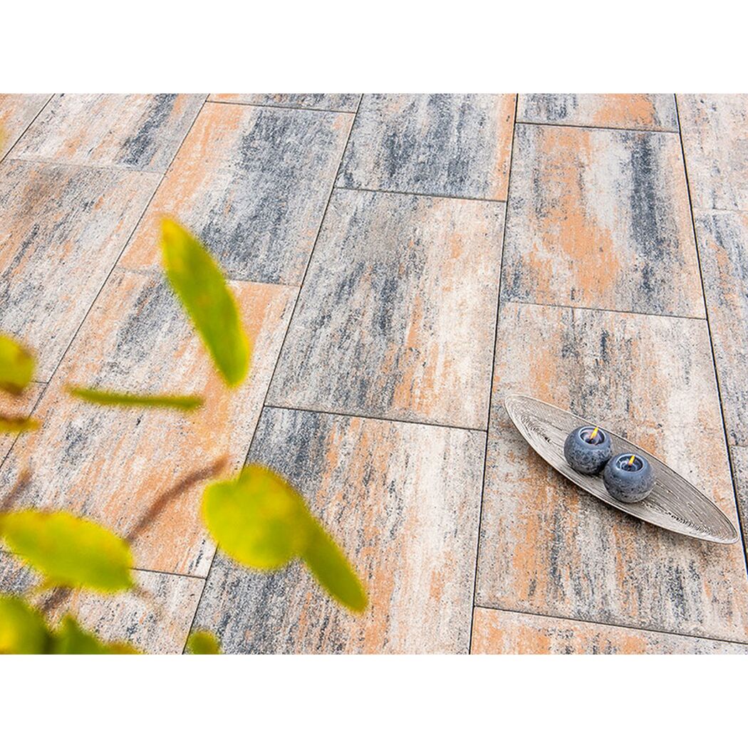 Beige-graue Terrassenplatten T-Court Long XL