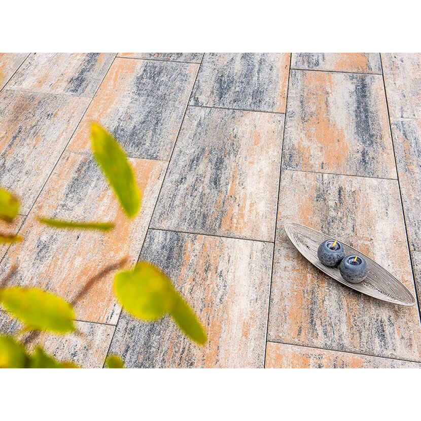 Beige-graue Terrassenplatten T-Court Long XL
