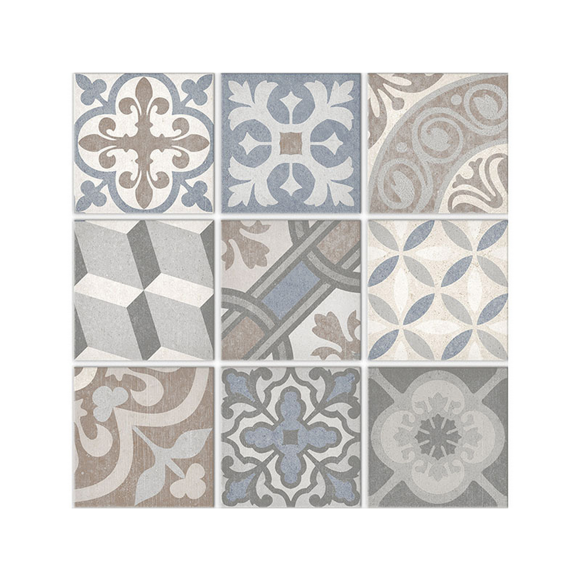 Terrassenplatte 'T-Court Ornament' Beton mehrfarbig 50 x 50 x 4 cm + product picture