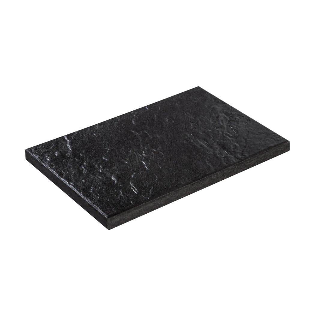 Schwarze Terrassenplatte