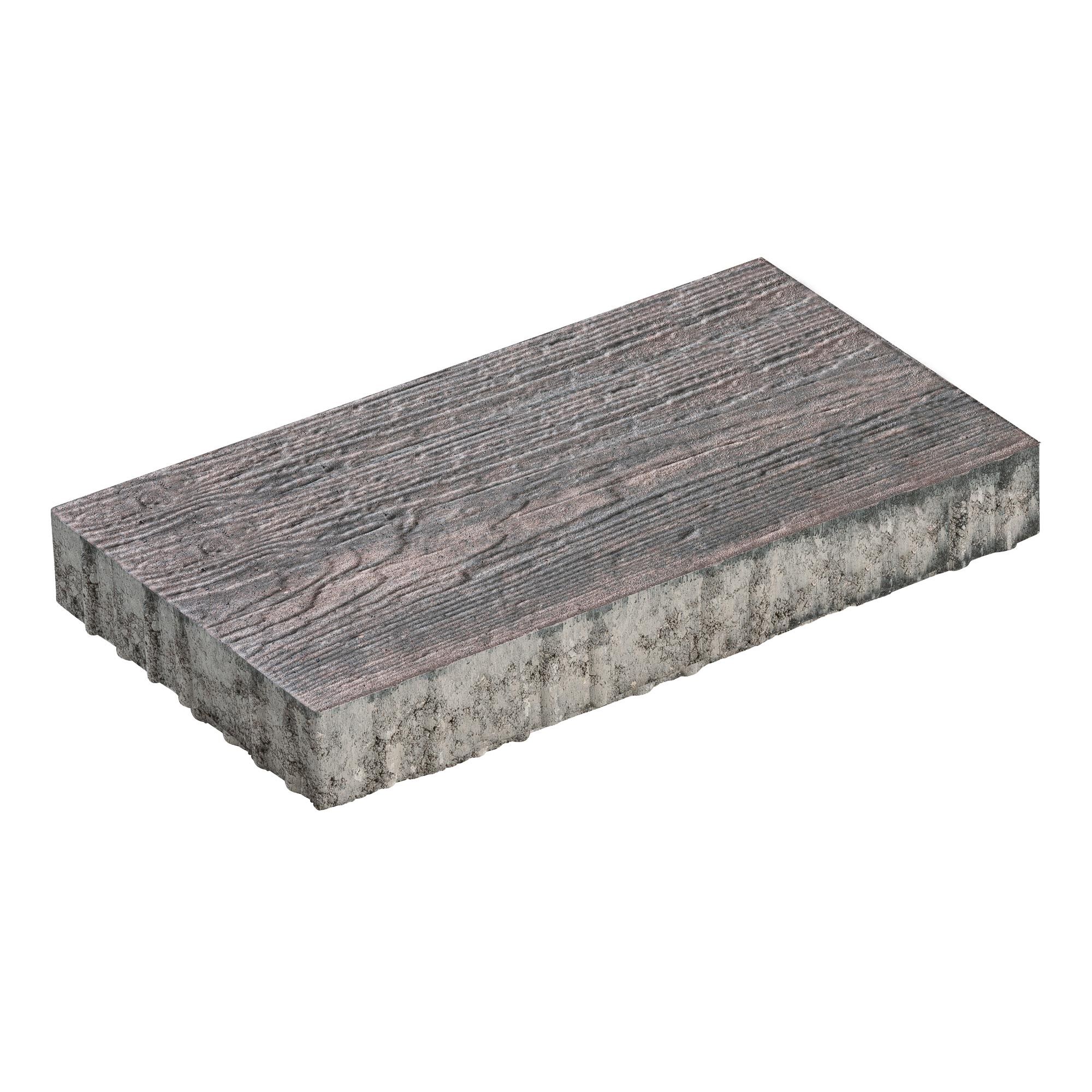 Graue Gehwegplatte T-Court Timber 60 x 30 x 4 cm