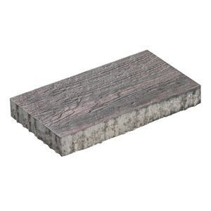 Terrassenplatte 'T-Court Timber' Beton rot/schwarz 60 x 30 x 4 cm
