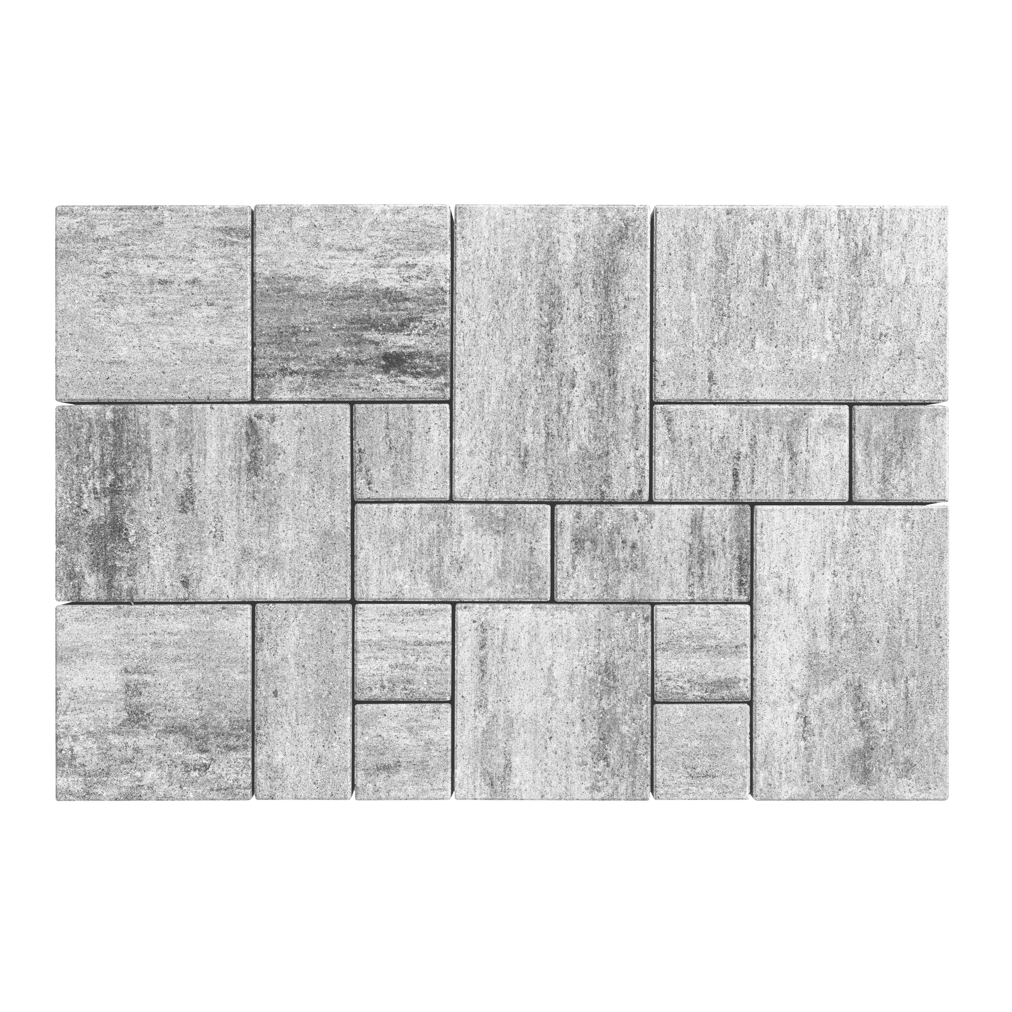 Pflasterstein 'T-PLACE' Beton schwarz-weiß 125 x 84 x 8 cm + product picture