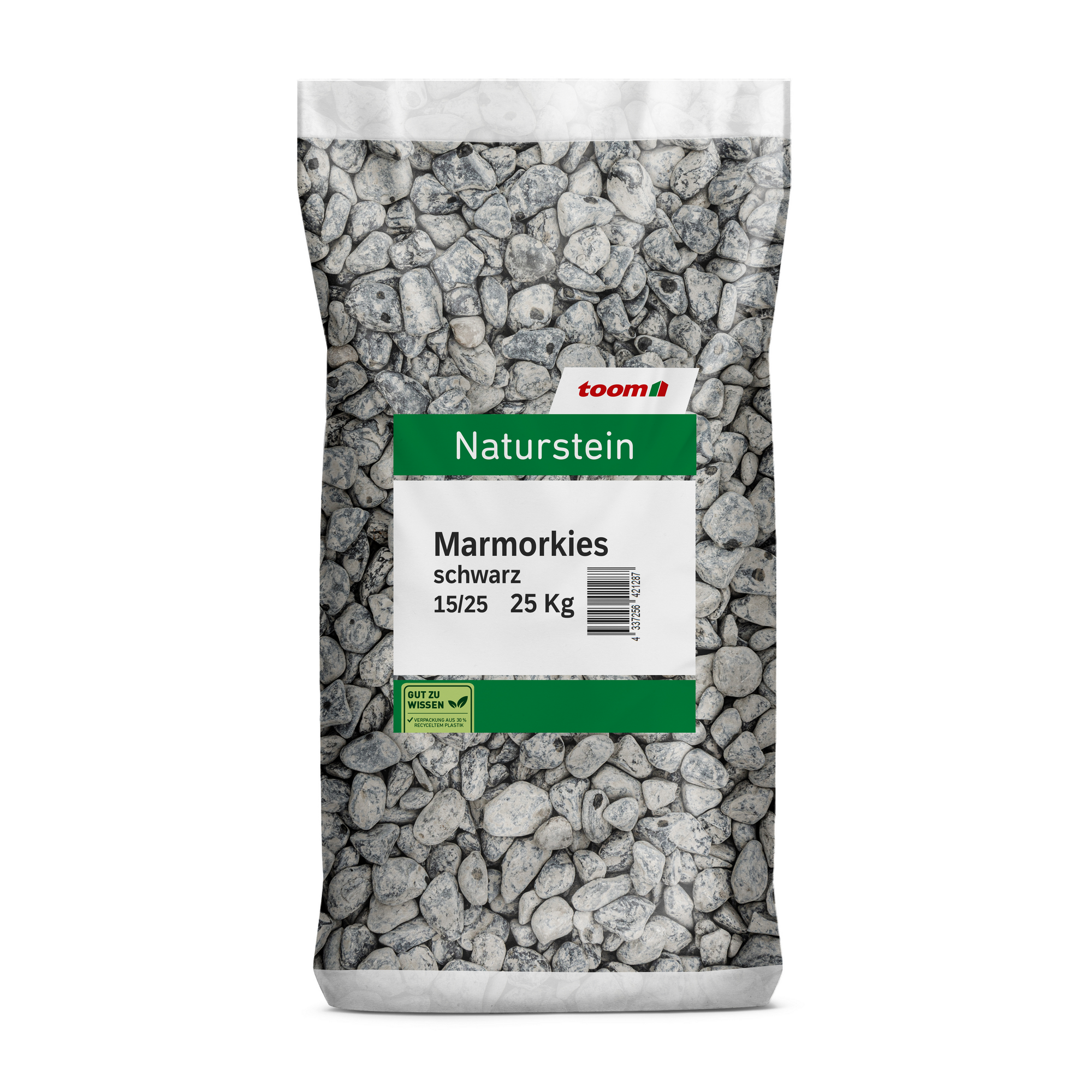 Marmorkies schwarz 15/25 mm 25 kg