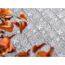 Graue Betonfliesen T-Court Ornament 50 x 50 cm