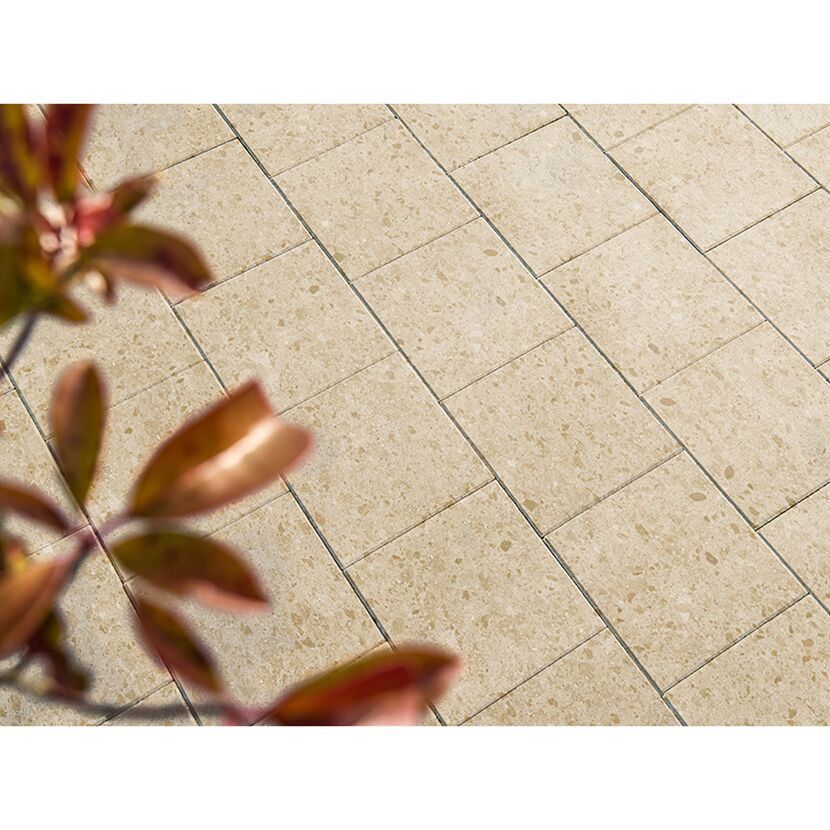 Beige Terrassenplatten T-Court Impress 50 x 50 x 4 cm