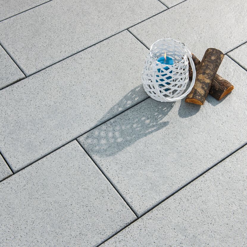 Terrassenplatte 'T-Court Classic' Beton quarzfarben 60 x 40 x 4 cm