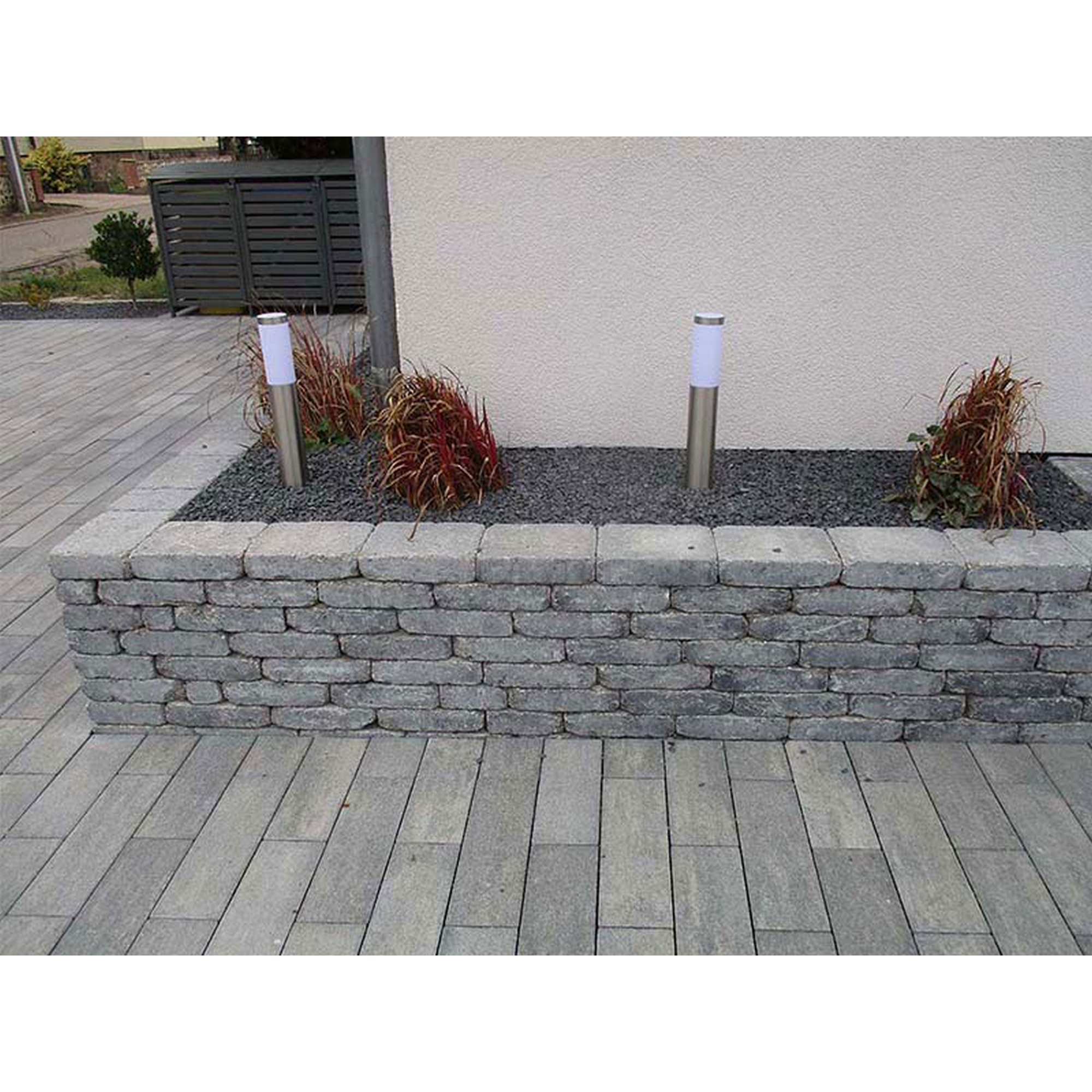 Mauerstein 'T-Wall Aged Mini' Beton basaltfarben 28 x 21 x 7 cm + product picture