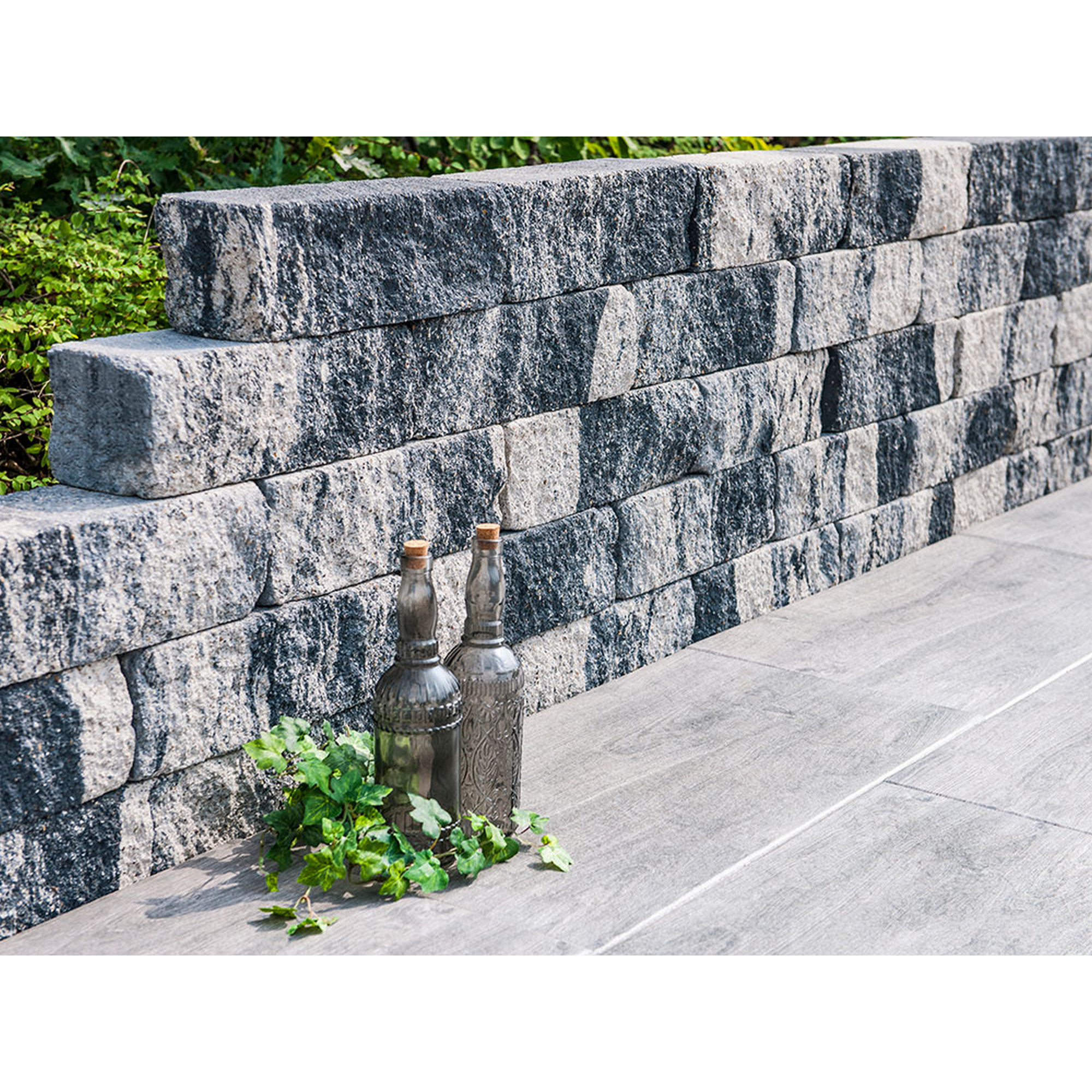 Mauerstein 'T-Wall Quarry' Beton weiß-schwarz 25 x 12,5 x 12,5 cm + product picture