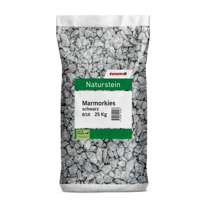 Marmorkies schwarz 8-16 mm 25 kg