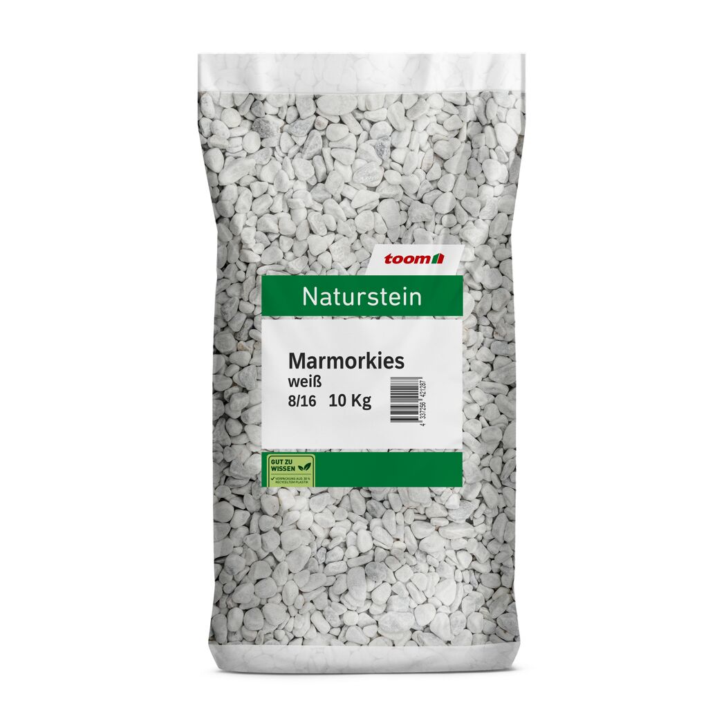 Marmorkies weiß 8-16 mm 10 kg