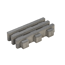 Pflasterstein 'T-Place Drain' grau 20 x 8 x 40 cm