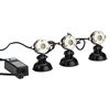 Drei LED-Scheinwerfer LunAqua Mini mit Netzteil