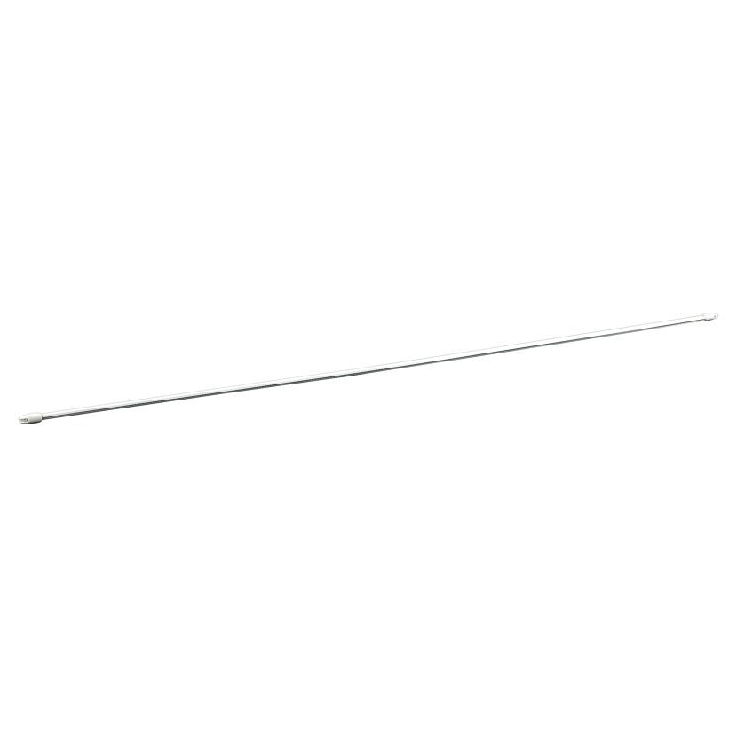 Weiße Vitragestange, 80 - 120 cm.