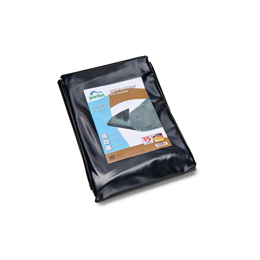 Schwarze PVC Teichfolie von Pontec, 5 x 6 Meter