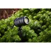 Schwarze Oase Lunaqua Gartenleuchte vor Konifere