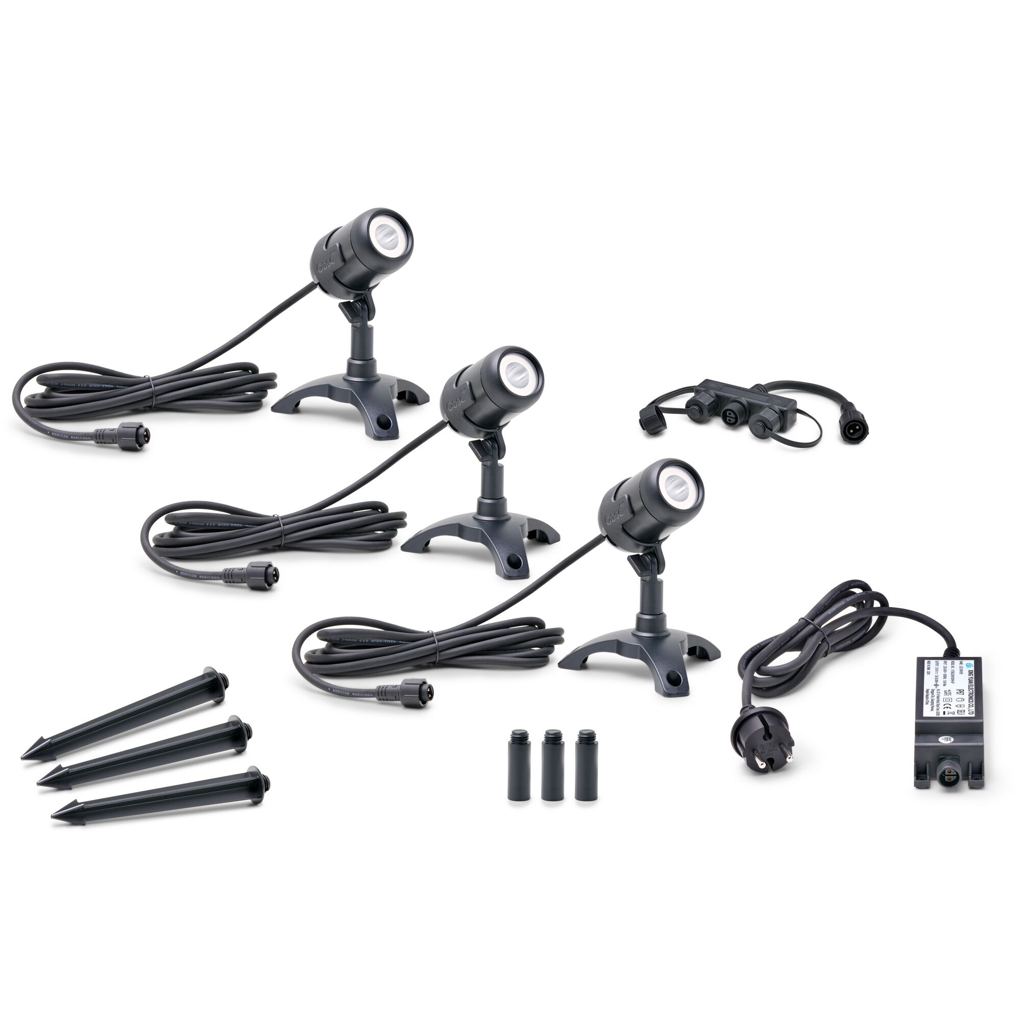 Drei Oase Lunaqua Conn S Strahler mit Zubehör