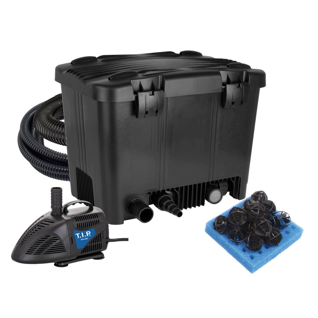 Teichfilter mit Pumpe und Filtermedien