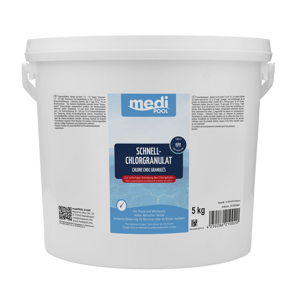Medi Pool Schnell-Chlor Granulat 5 kg Eimer