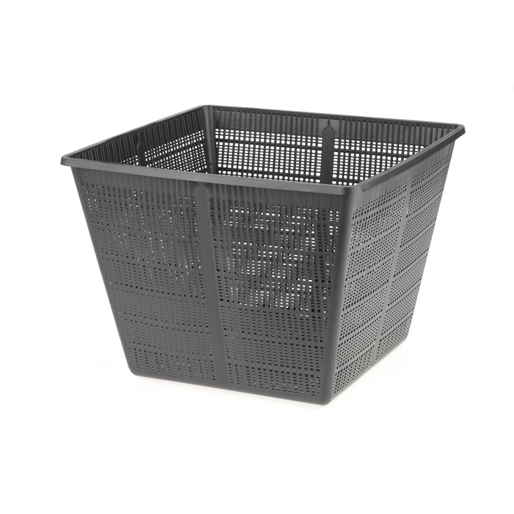 Schwarzer Plastik Pflanzkorb