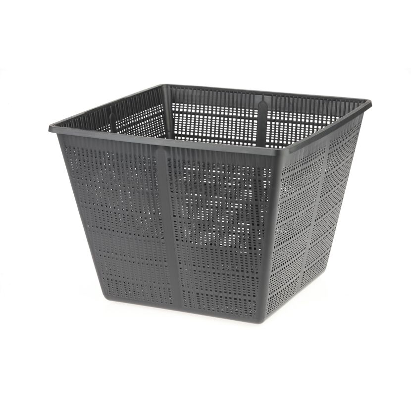 Schwarzer Plastik Pflanzkorb
