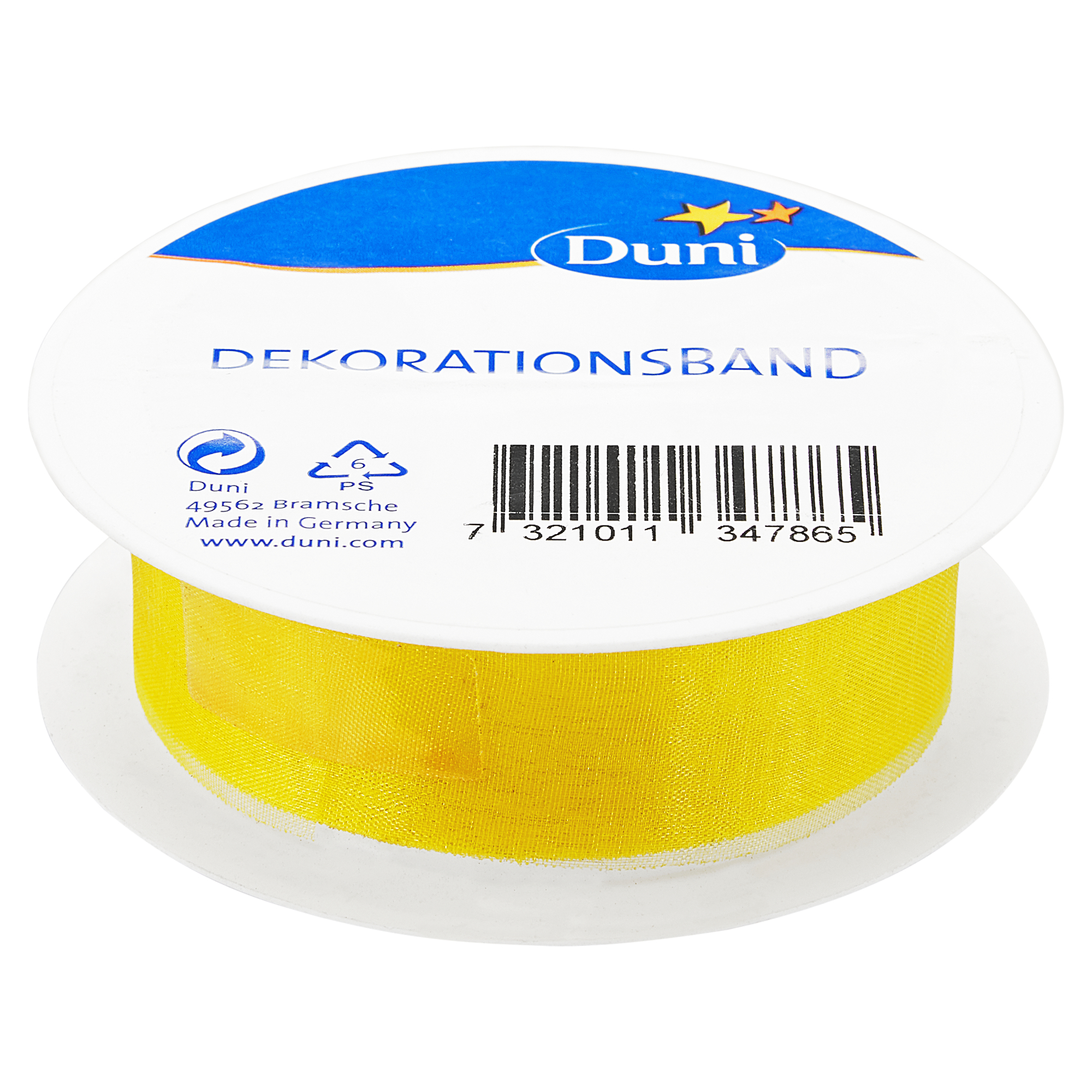 Dekorationsband gelb 2,5 x 200 cm + product picture