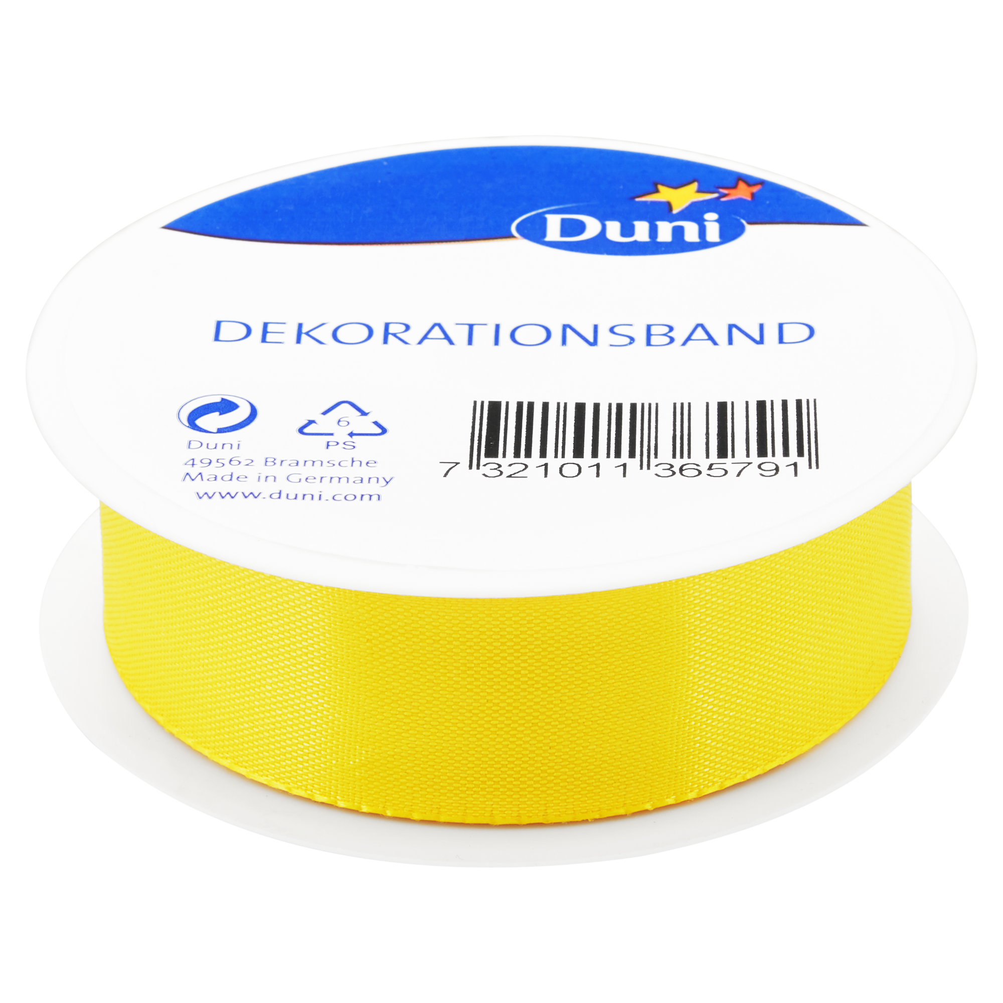 Dekorationsband gelb 2,5 x 300 cm + product picture