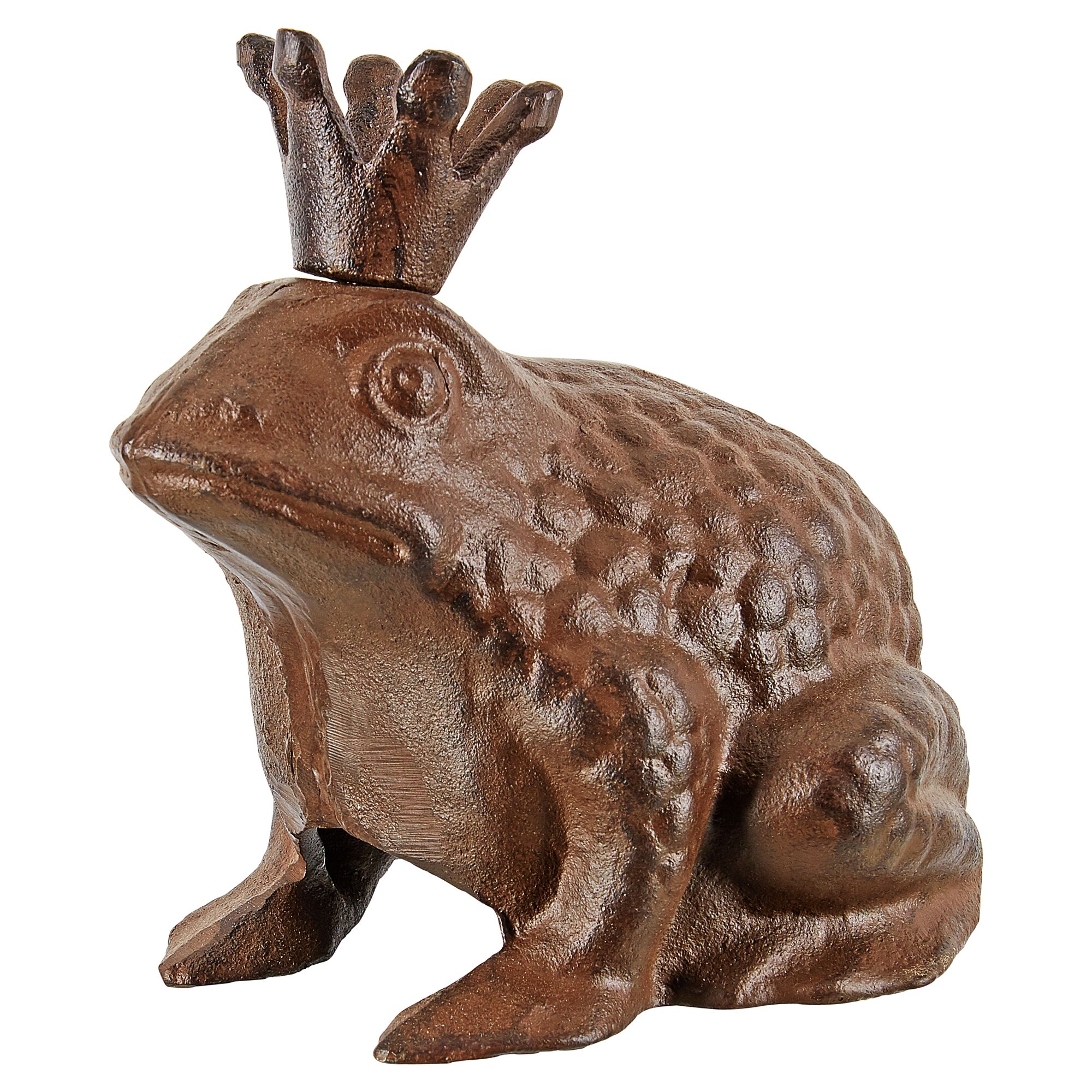 Frosch mit Krone aus Gusseisen