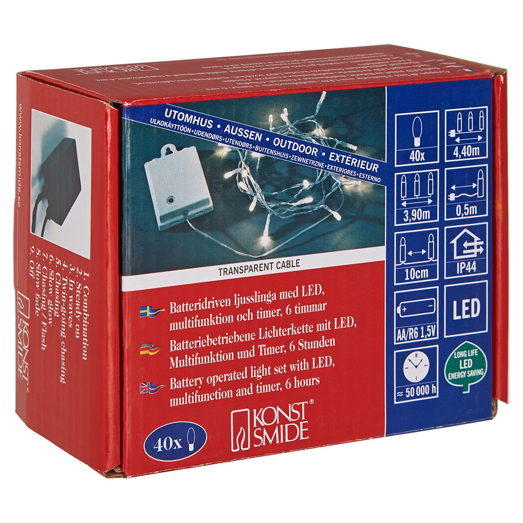 Verpackung einer batteriebetriebenen LED-Lichterkette