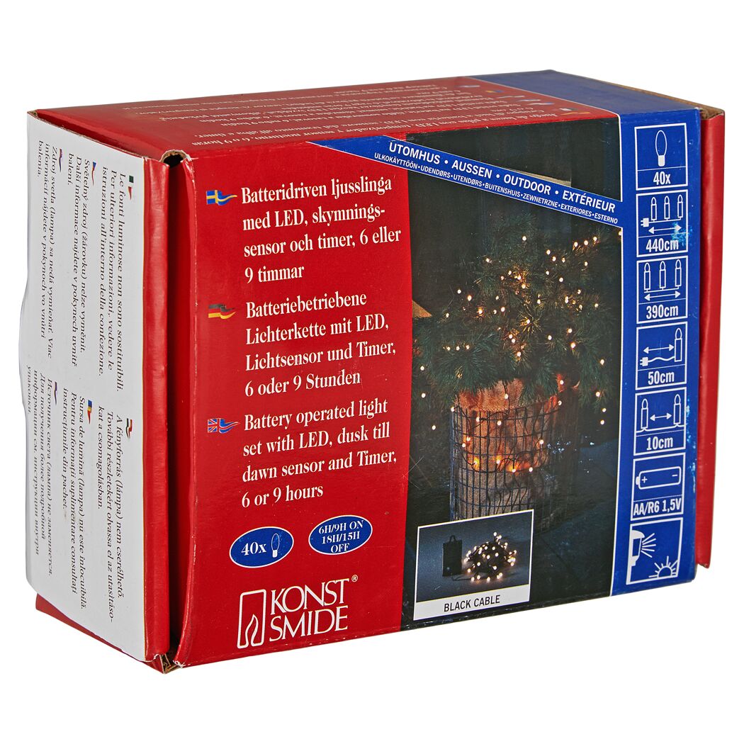 Batteriebetriebene LED Lichterkette mit Timer