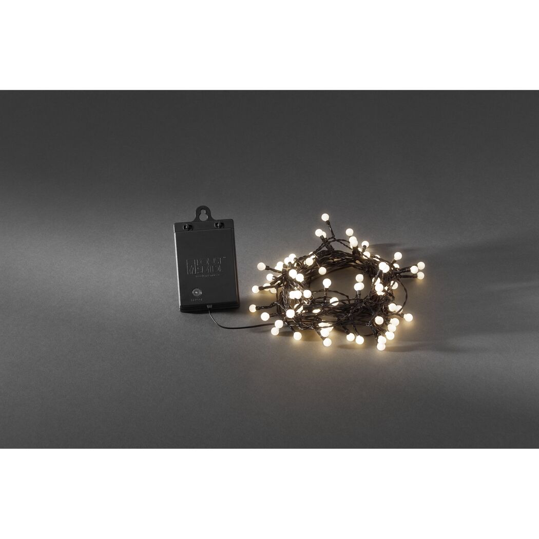 LED-Globe-Lichterkette 80 LEDs warmweiß 790 cm
