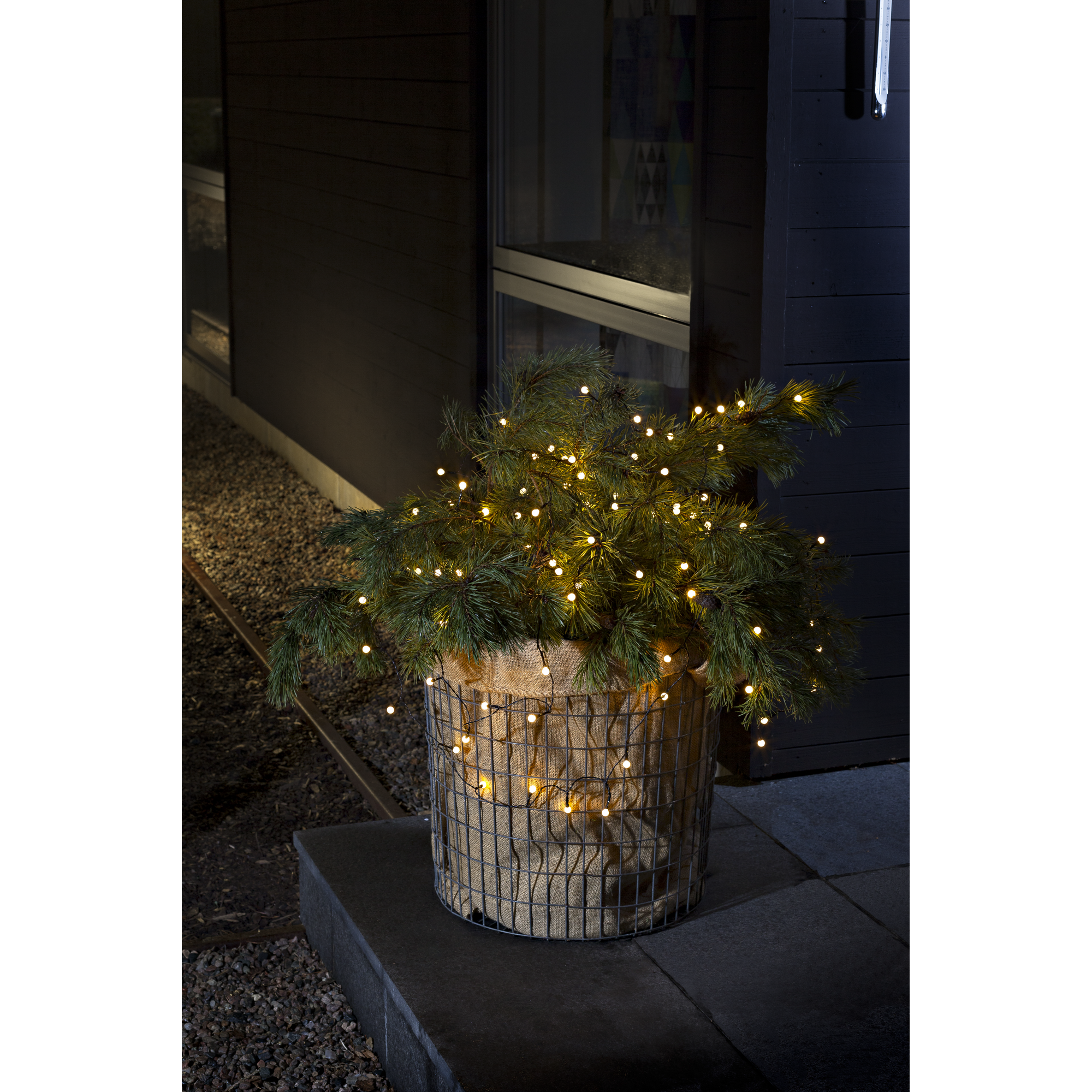 LED-Globe-Lichterkette 80 LED warmweiß 8 m