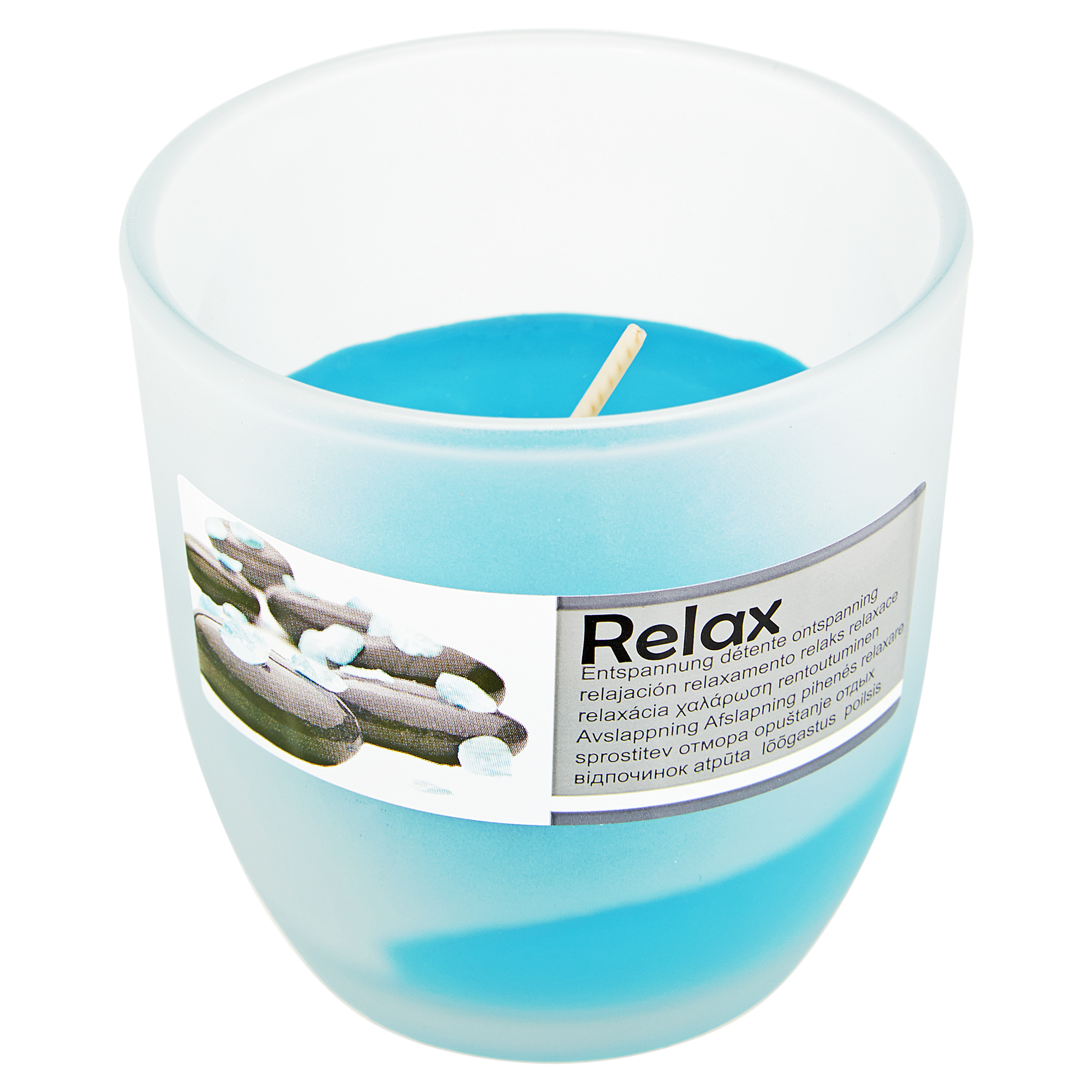 Duftkerze im Glas "Relax" blau + product picture