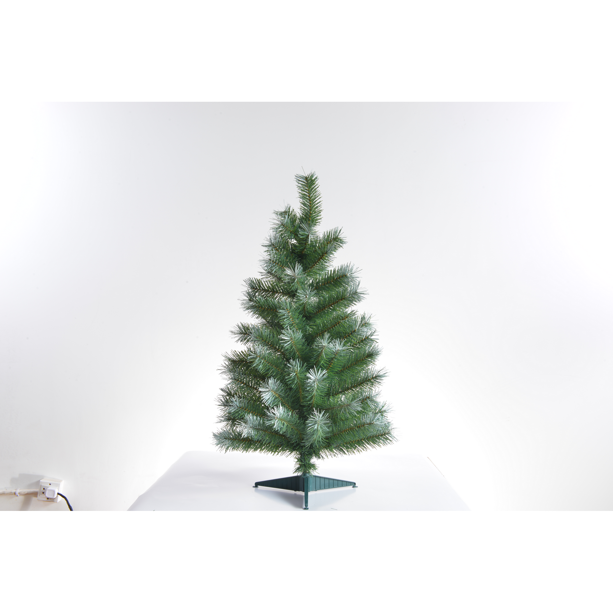 Künstlicher Tannenbaum grün 90 cm, gefrostete Spitzen + product picture