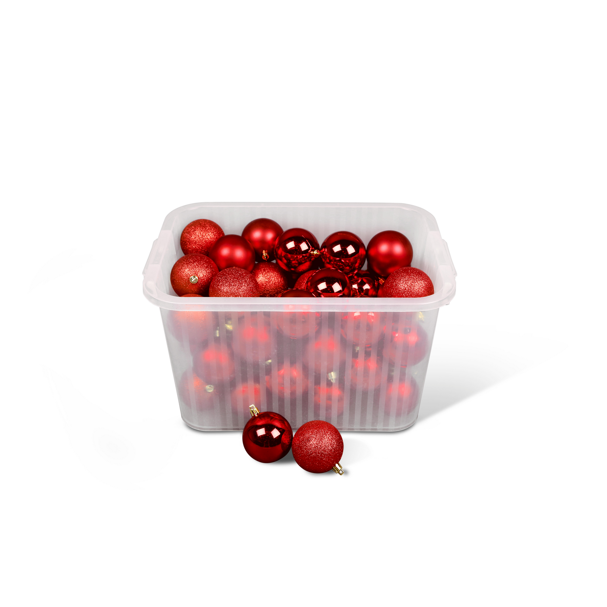 Christbaumkugeln rot Ø 6 cm, 60-teilig + product picture