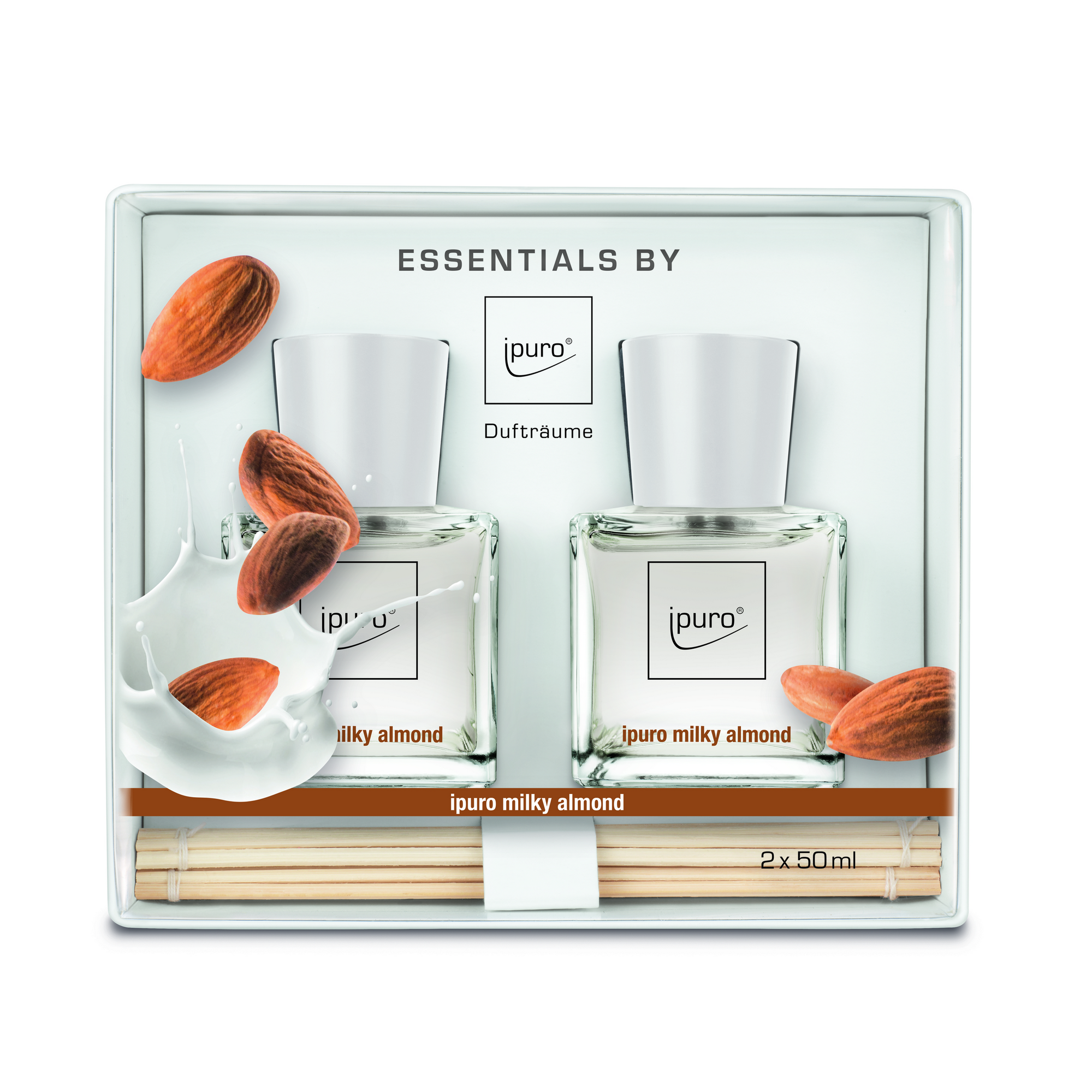 Raumduft 'Essentials milky almond' 50 ml, 2er Set + product picture